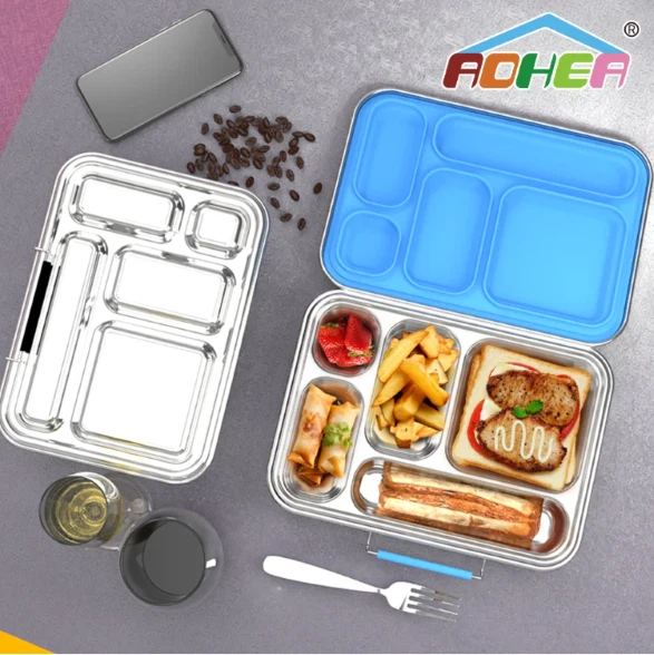 Metalen kraam bento -doos